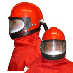 thumbnail image 2 of Clemco Apollo 600 Respirator Abrasive Blast Helmet With Cape & Tube – Sandblasting 2 of 3