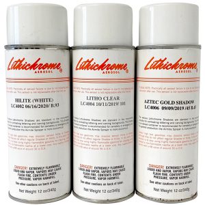 Lithichrome aerosol can