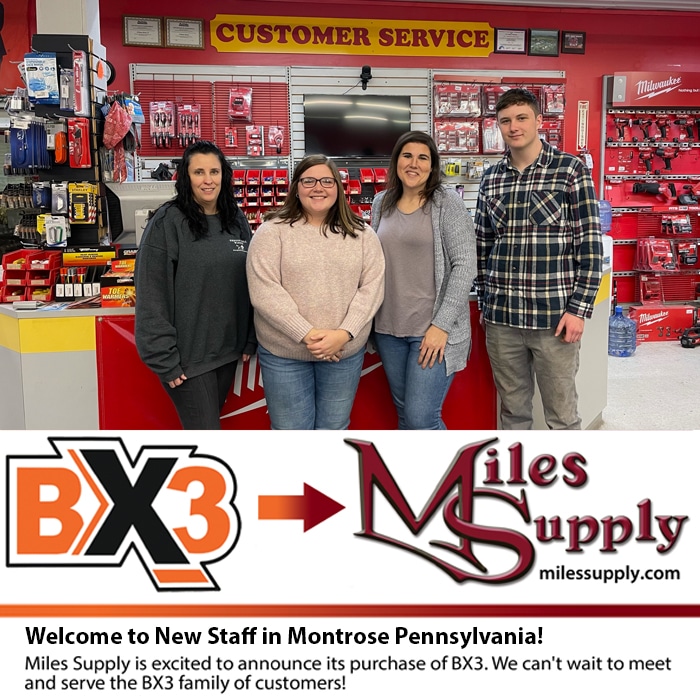 PA Miles Supply BX3 store staff