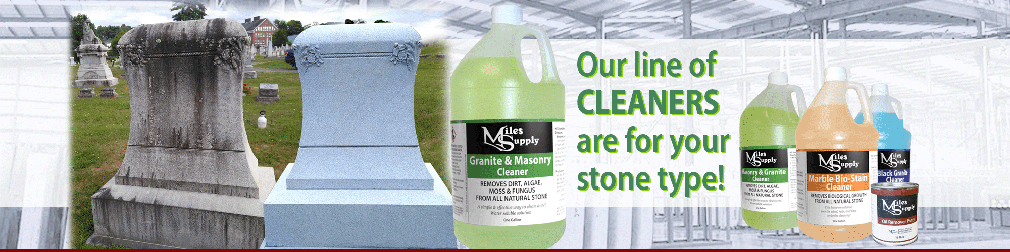 Miles Supply Cleaners from Dirty Rock are formulated for specific stone