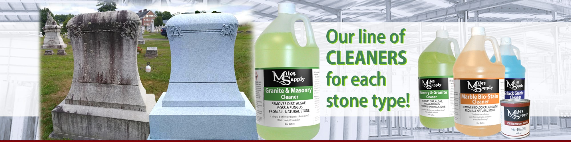 Miles Supply Stone Cleaners for specific stone types