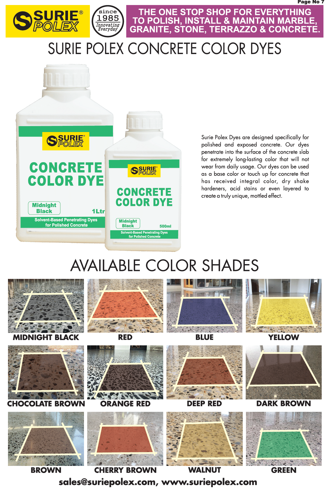 Concrete dye color