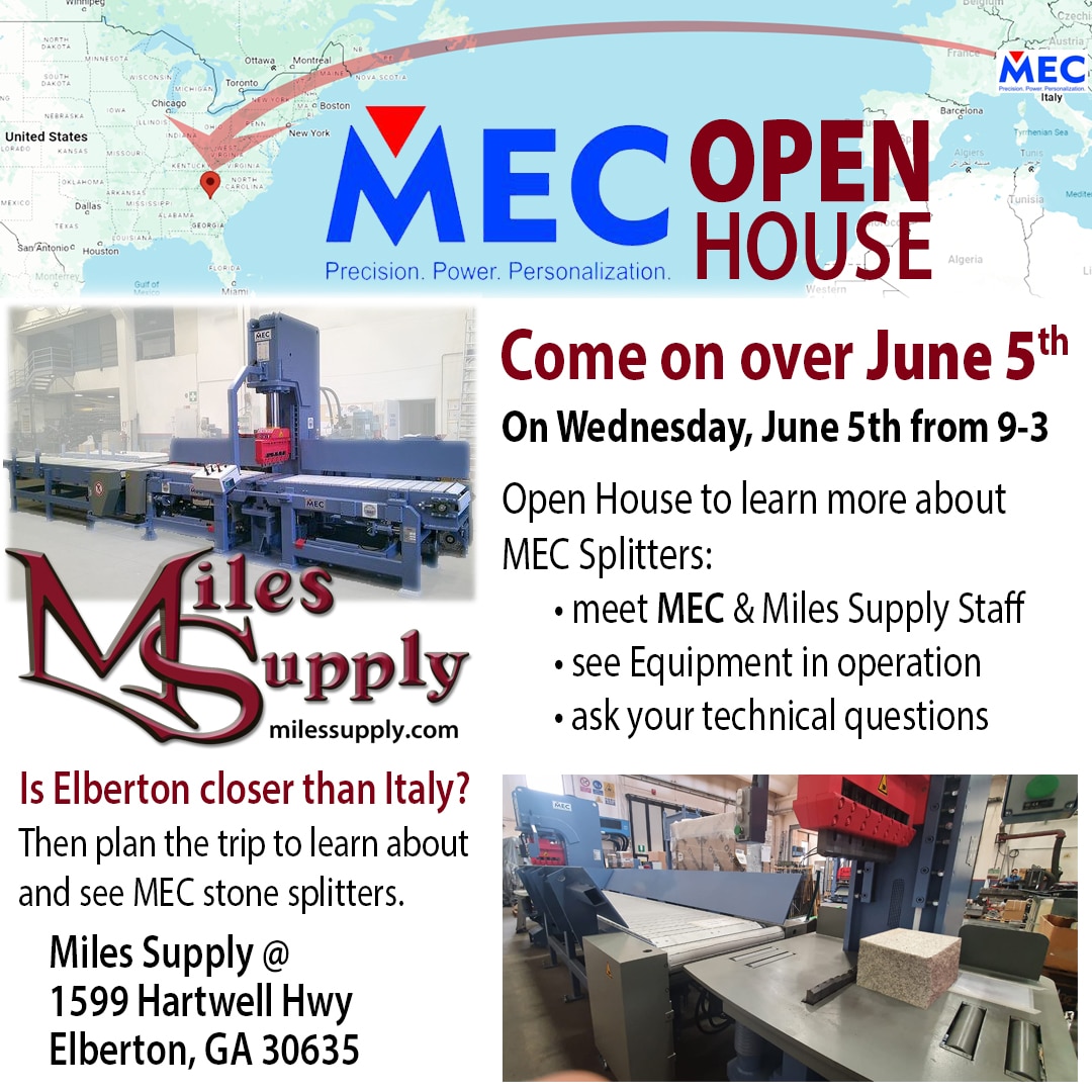 MEC open house MEC stone splitters from Italy visit the US
