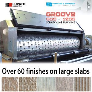 Lupato Groove Machine for rough finish on large stone slabs