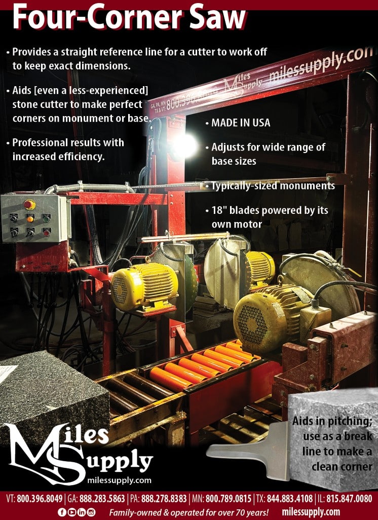 FourCornerAd | Miles Supply Four Corner Saw