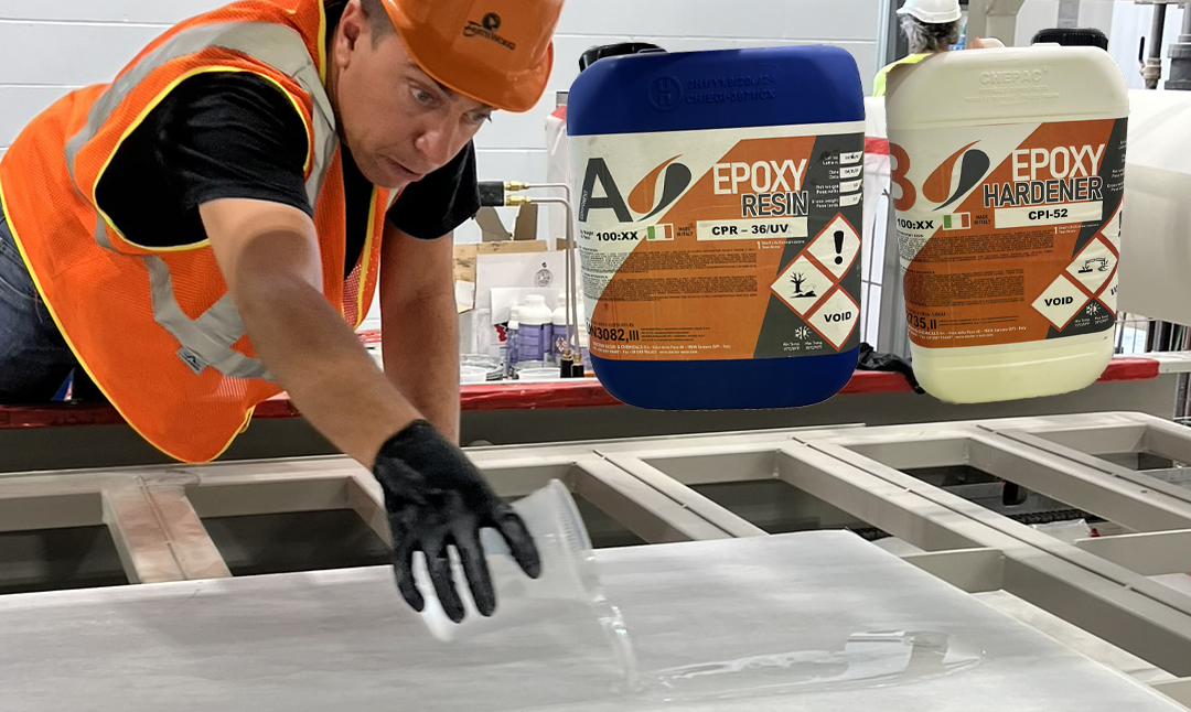 Apply Doctor Resin Epoxy System and spread evenly to fill defects