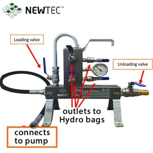 Deflating System for hydro bags in quarry from NewTec