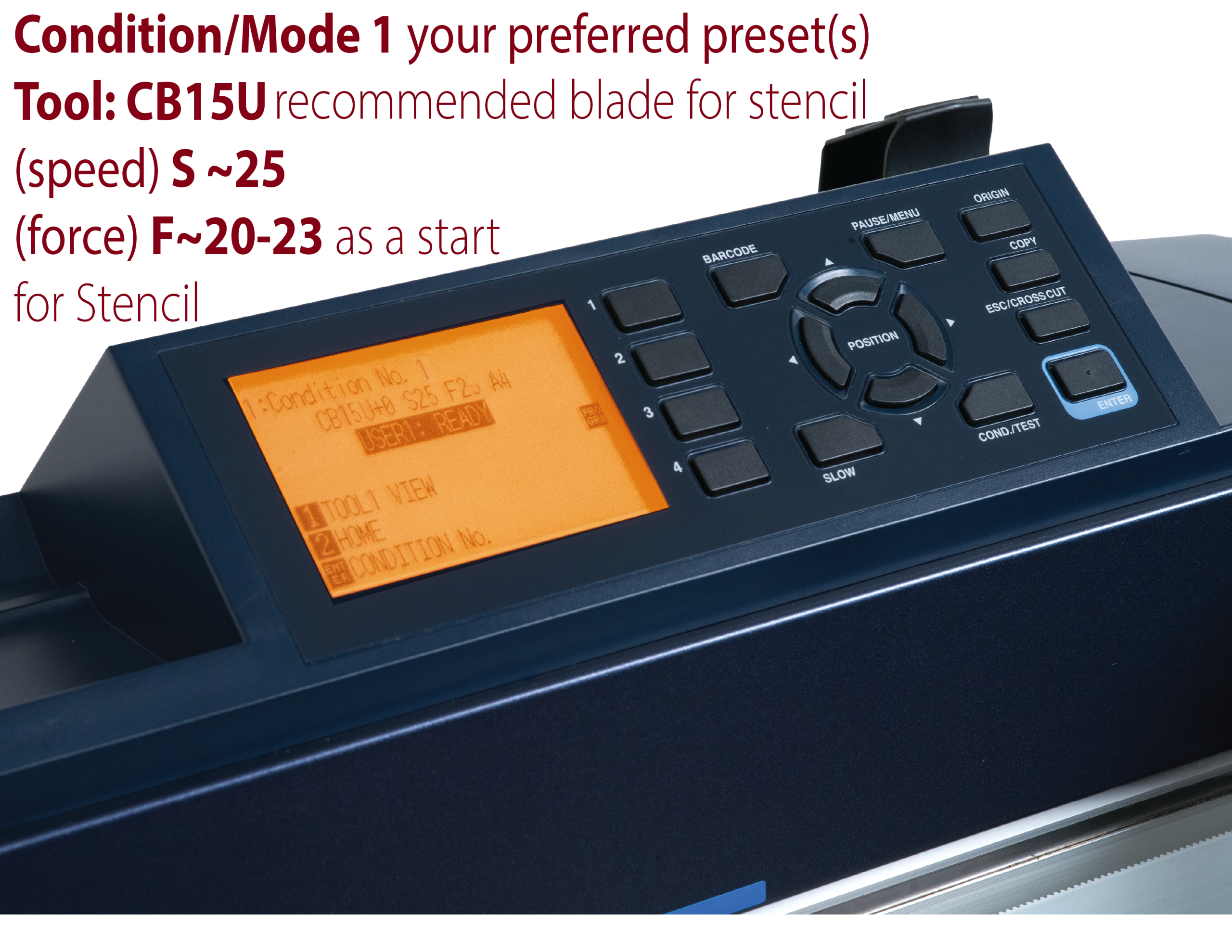 FC9000-PresetSettings | Miles Supply Conditions are preset modes here's a set up for stencil