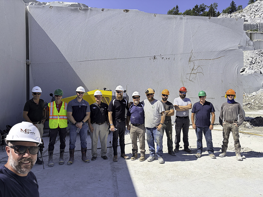 Picoroc At Quarry for training day | Miles Supply Picoroc At Quarry picture of crew Miles Supply and customer for training day